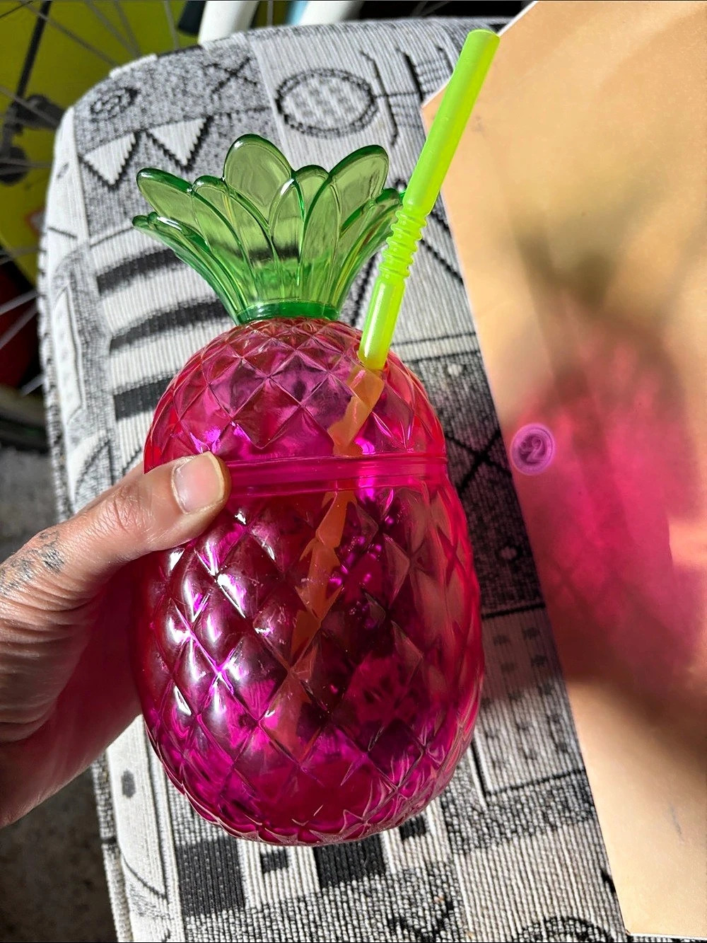 Home Essentials Pineapple Tumbler Pink